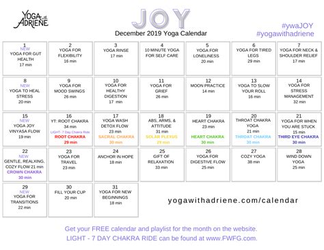 yoga with adriene february 2024|Calendar